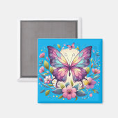 Niedlicher, farbiger Schmetterling Magnet (Vorderseite/Rückseite)