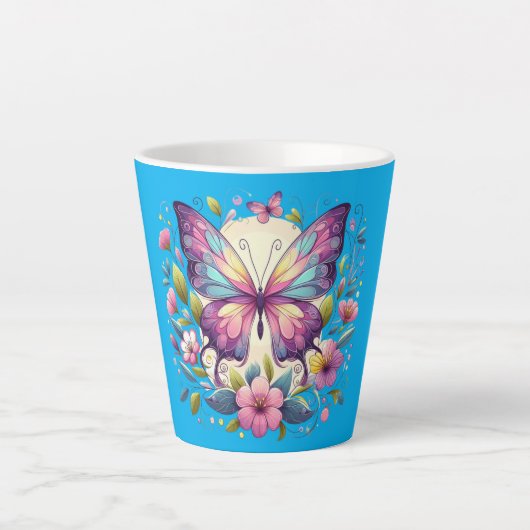 Niedlicher, farbiger Schmetterling Milchtasse (Vorderseite)