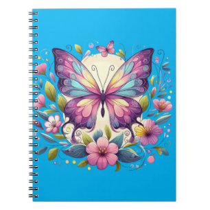 Niedlicher, farbiger Schmetterling Notizblock