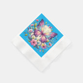 Niedlicher, farbiger Schmetterling Serviette (Ecke)