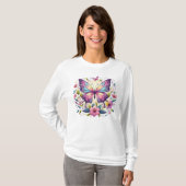 Niedlicher, farbiger Schmetterling T-Shirt (Vorne ganz)