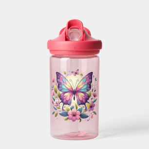 Niedlicher, farbiger Schmetterling Trinkflasche