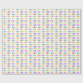 Niedlicher, farbiger Seefisch Geschenkpapier (Flach)