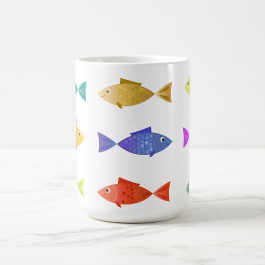 Niedlicher, farbiger Seefisch Kaffeetasse (Mittel)