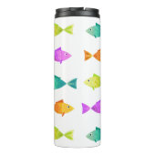 Niedlicher, farbiger Seefisch Thermosbecher (Rückseite)