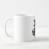 niedlicher, farbiger Wasserfarbenrakkoon mit Herz Kaffeetasse (Links)