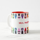 Niedlicher Farbraupen Zweifarbige Tasse (Vorderseite Links)