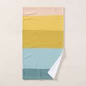 Niedlicher Farbstreifen in Pastellblau Badhandtuch Set (Handtuch)