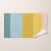 Niedlicher Farbstreifen in Pastellblau Badhandtuch Set (Handtuch)
