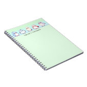 Niedlicher Farbverlauf der Vögel Personalisierter  Notizblock (Rechte Seite)