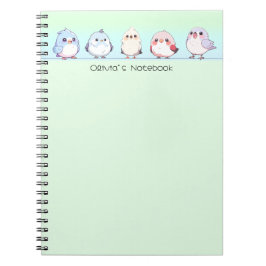 Niedlicher Farbverlauf der Vögel Personalisierter  Notizblock