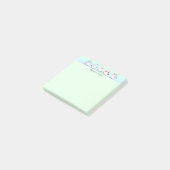 Niedlicher Farbverlauf der Vögel Personalisierter  Post-it Klebezettel (angewinkelt)