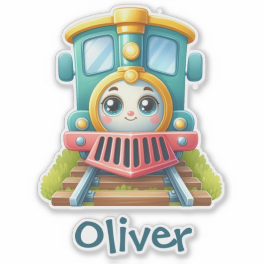 Niedlicher Farbzug Aufkleber (Vorderseite)