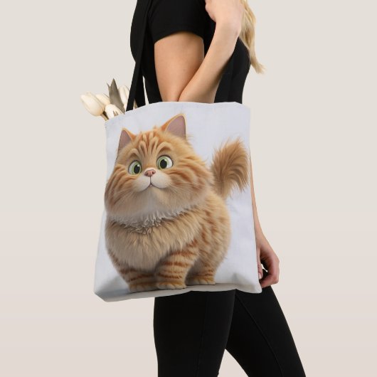NIEDLICHER FAT CARTOON ORANY TABBY CAT TASCHE (Von Nahem)