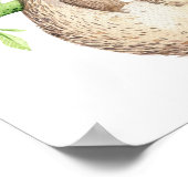 Niedlicher Faulenzer gibt nicht auf. Poster (Ecke)