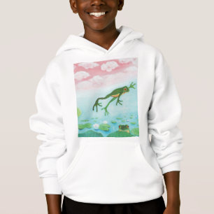 Niedlicher Faulenzer springt in den Teich Hoodie