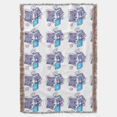 niedlicher Faulenzer - vielleicht lerne ich morgen Decke (Vorderseite Vertikal)