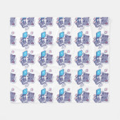 niedlicher Faulenzer - vielleicht lerne ich morgen Fleecedecke (Vorderseite (Horizontal))