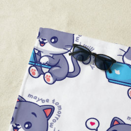 niedlicher Faulenzer - vielleicht lerne ich morgen Strandtuch