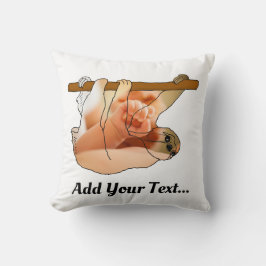 Niedlicher Faulkorb | Foto und Text hinzufügen Kissen