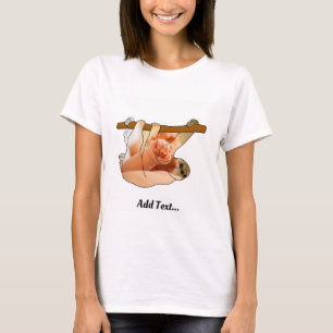 Niedlicher Faulkorb Foto und Text hinzufügen T-Shirt