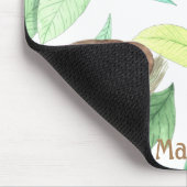 Niedlicher Faultier auf einer Banane Mousepad (Ecke)