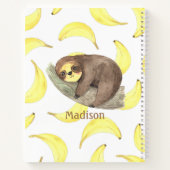 Niedlicher Faultier auf einer Banane Notizblock (Rückseite)