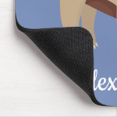 Niedlicher Faultier auf Tree Kawaii Tierabbildunge Mousepad (Ecke)