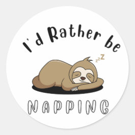 niedlicher Faultier, lieber nacken Runder Aufkleber