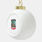 Niedlicher Faultier Sommer Keramik Kugel-Ornament (Rechts)