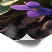 Niedlicher Februar-Igel mit Amethyst-Herz Poster (Ecke)