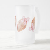 Niedlicher Federfußball Mattglas Bierglas (VorderseiteRechts)