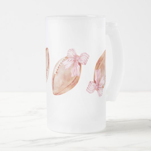 Niedlicher Federfußball Mattglas Bierglas (VorderseiteRechts)