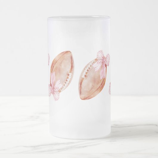 Niedlicher Federfußball Mattglas Bierglas (Mittel)