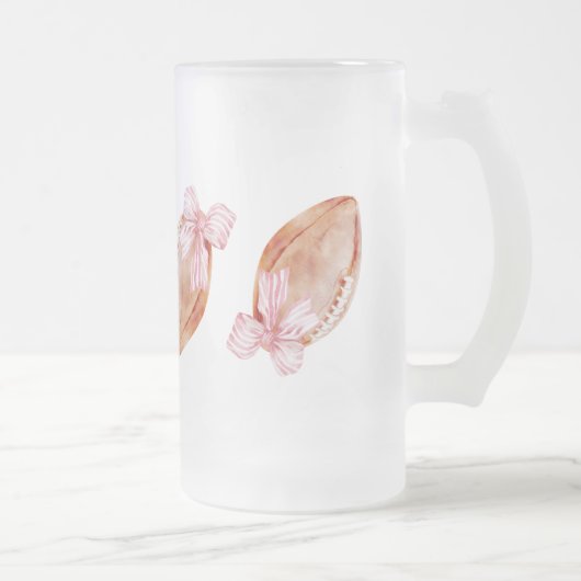 Niedlicher Federfußball Mattglas Bierglas (Rechts)