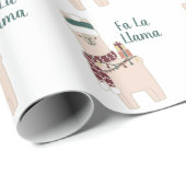Niedlicher Feiertag Fa-La-Lamaentwurf Geschenkpapier (Rolleneckpunkt)