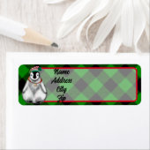 Niedlicher Feiertag Pinguin grün kariert (Insitu)