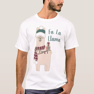 Niedlicher Feiertags-Fa-La-Lamaentwurf T-Shirt