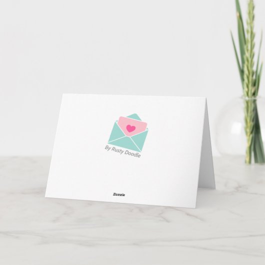 Niedlicher Feiertagskarte (Rückseite)