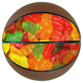 niedlicher Feinschmecker Regenbogen farbige Bonbon Basketball (Vorderseite)