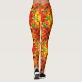 niedlicher Feinschmecker Regenbogen farbige Bonbon Leggings (Rückseite)