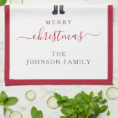 Niedlicher festlicher Nutcracker Frohe Weihnachten Geschirrtuch (Gefaltet)