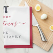 Niedlicher festlicher Nutcracker Frohe Weihnachten Geschirrtuch (Viertel Falte)