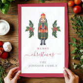 Niedlicher festlicher Nutcracker Frohe Weihnachten Geschirrtuch