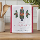 Niedlicher festlicher Nutcracker Frohe Weihnachten Geschirrtuch