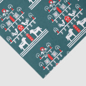 Niedlicher festlicher Skandi Blauer Weihnachtsbaum Seidenpapier (Detail)