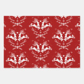 Niedlicher festlicher Skandi Geschenkpapier Set (Vorderseite)