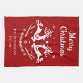 Niedlicher festlicher Skandi Geschirrtuch (Horizontal)