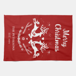 Niedlicher festlicher Skandi Geschirrtuch