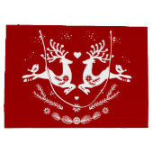 Niedlicher festlicher Skandi Große Geschenktüte (Rückseite)